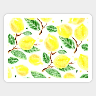 Watecolor pattern with juicy lemons Edit Magnet